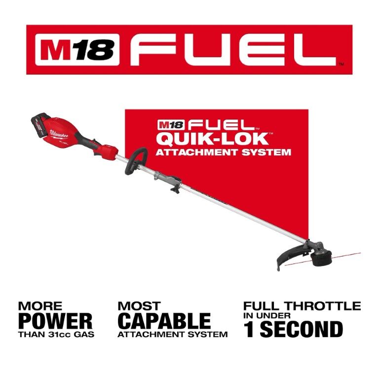 Milwaukee M18 Fuel Battery Powered 16 in. String Trimmer & 500 CFM Handheld Blower Combo Kit
