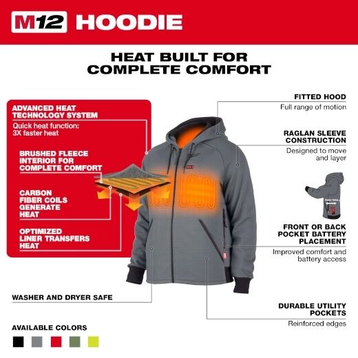 Milwaukee Men's M12 Heated Hoodie