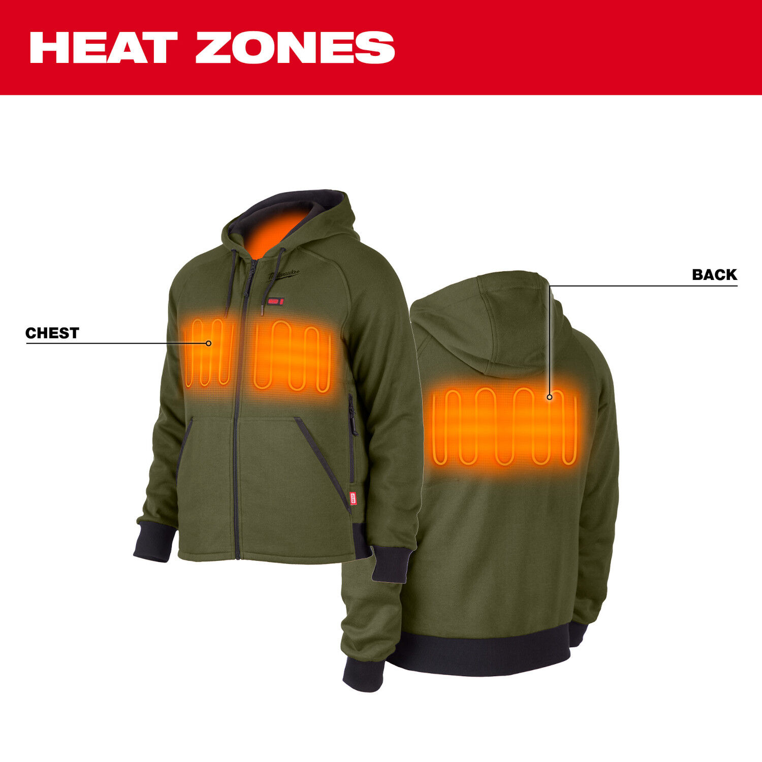 Milwaukee Men's M12 Heated Hoodie (Hoodie Only)