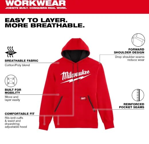 Milwaukee Men's FREEFLEX Logo Pullover Hoodie