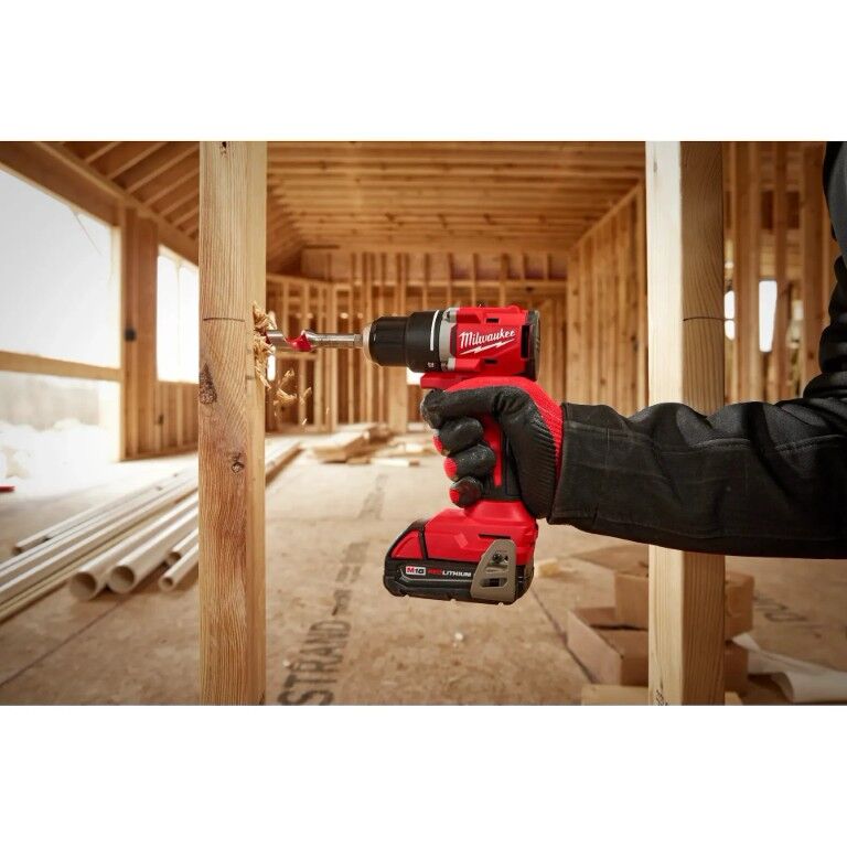 Milwaukee M18 Compact Brushless Drill Driver Kit, 1/2-In