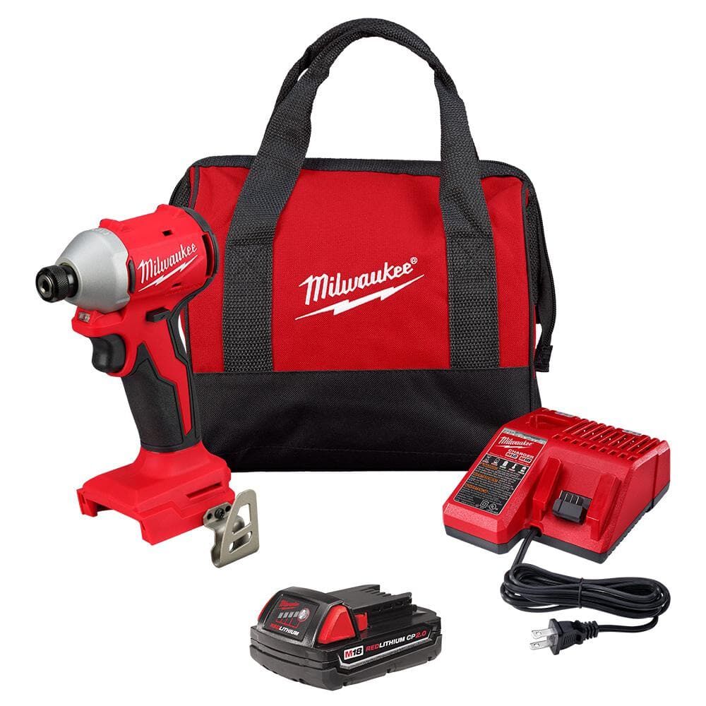Milwaukee M18 Compact Brushless 1/4-In Impact Driver Kit