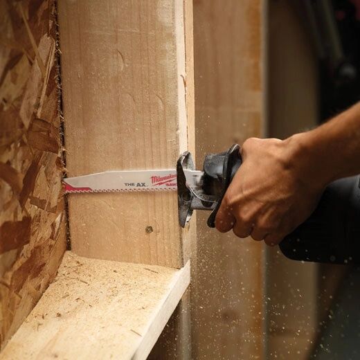 Milwaukee Sawzall The AX Nail Embedded Wood Blade, 5 TPI, 12-In, 5-Pk