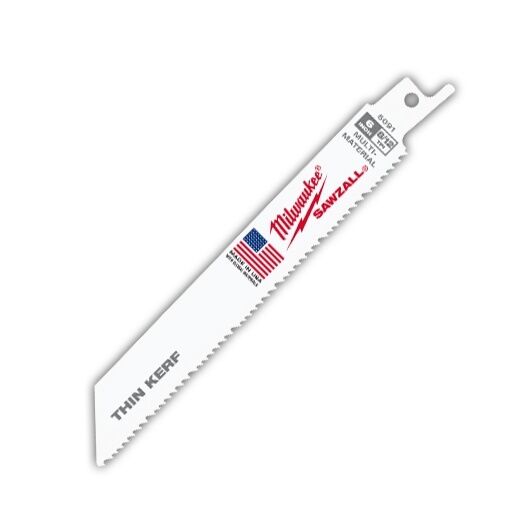 Milwaukee Standard Multi-Material Blade, 8/12 TPI, 8-In, 5-Pk