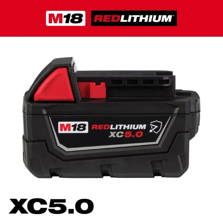 Milwaukee M18 RedLithium XC5.0 Resistant Battery, 5-Ah