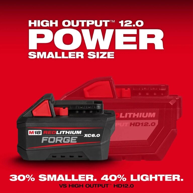 Milwaukee M18 RedLithium Forge XC6.0 Battery 6-Ah, 2-Pk