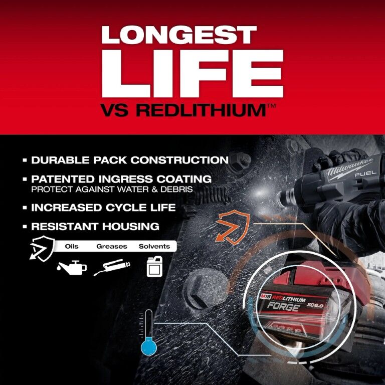 Milwaukee M18 RedLithium Forge XC6.0 Battery 6-Ah, 2-Pk