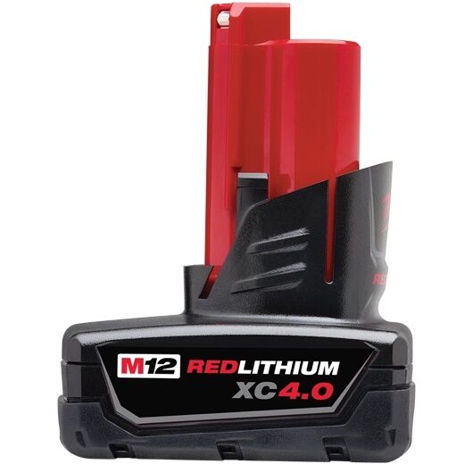 Milwaukee M12 RedLithium XC4.0 Extended Capacity Battery, 4-Ah