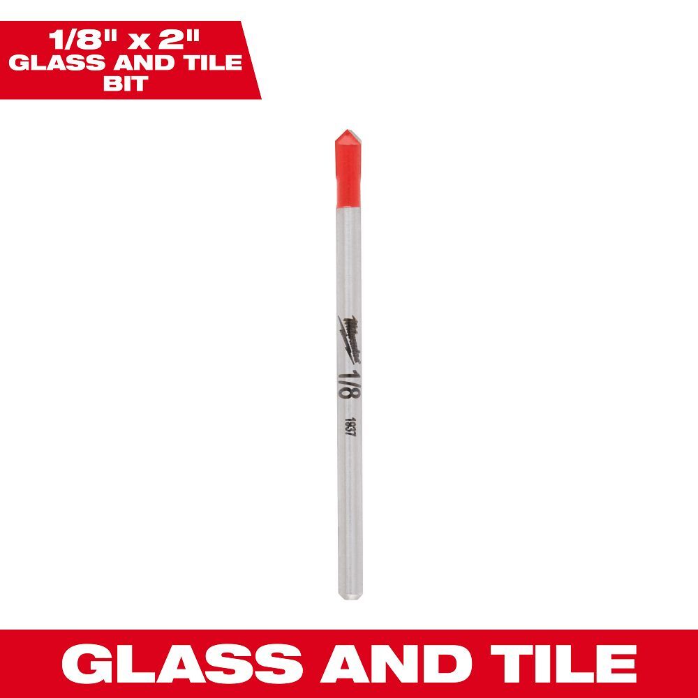 Milwaukee Glass And Tile Drill Bit, 1/8-In x 2-In