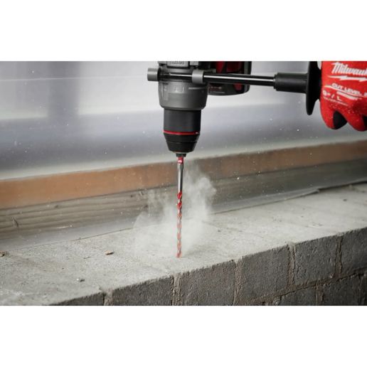 Milwaukee Carbide Hammer Drill Bit with Power Tip, 3/16-In x 4-In x 6-In