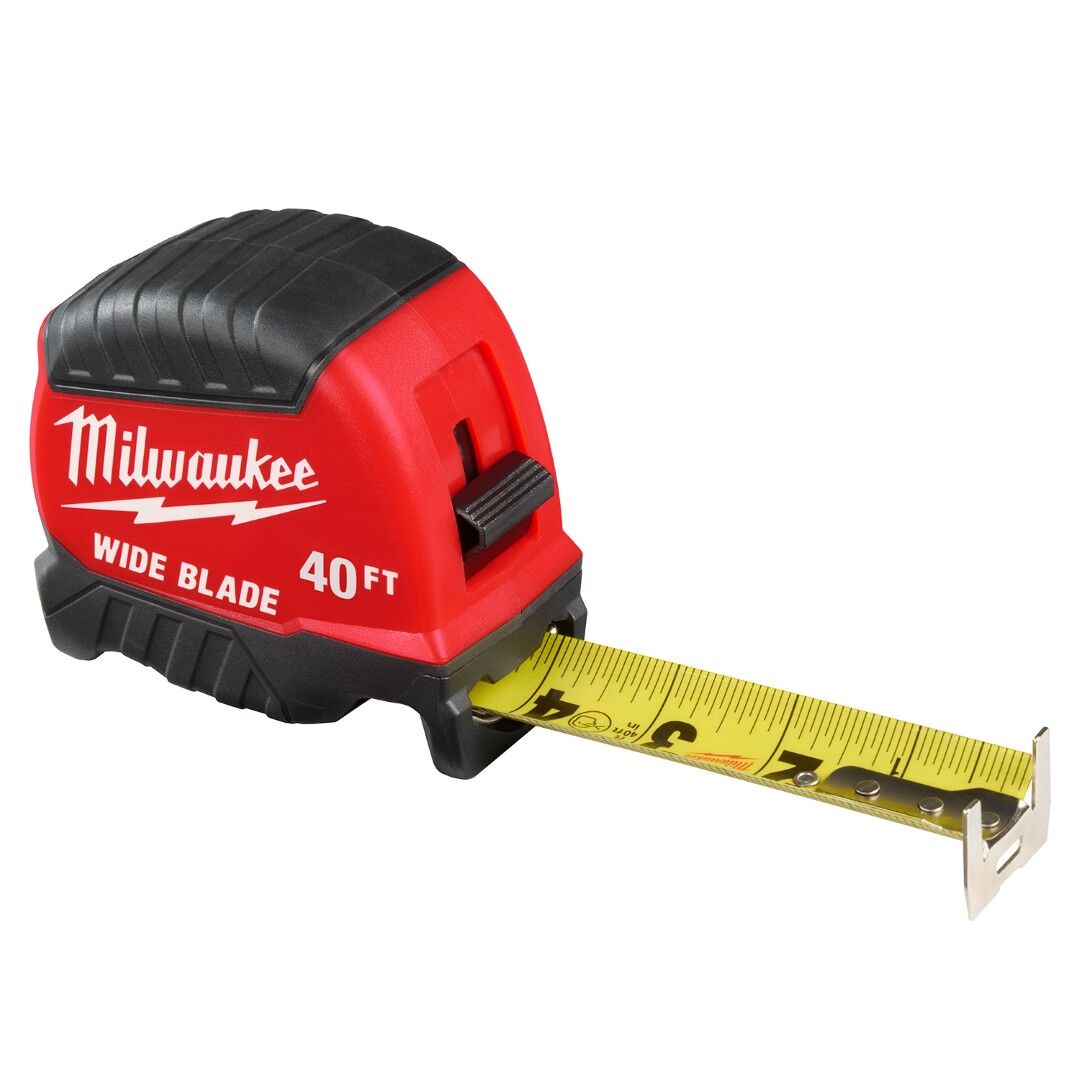 Milwaukee Wide Blade Tape Measure, 40 ft.