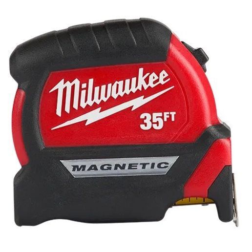 Milwaukee Compact Wide Blade Magnetic Tape Measures, 35-Ft
