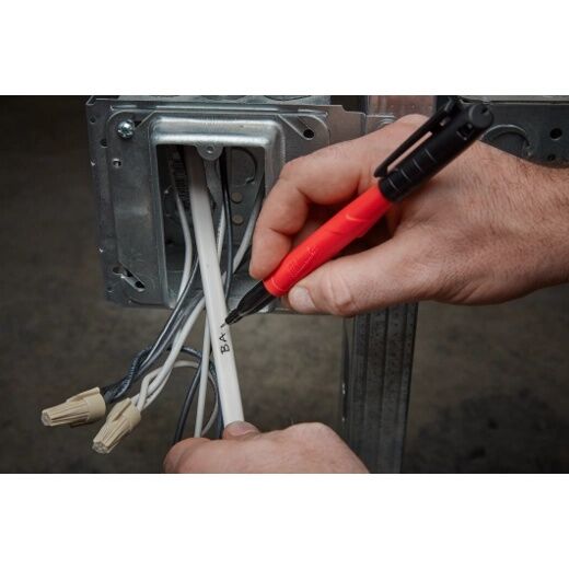 Milwaukee Inkzall Ultra Fine Point Jobsite Markers Black, 12-Pk