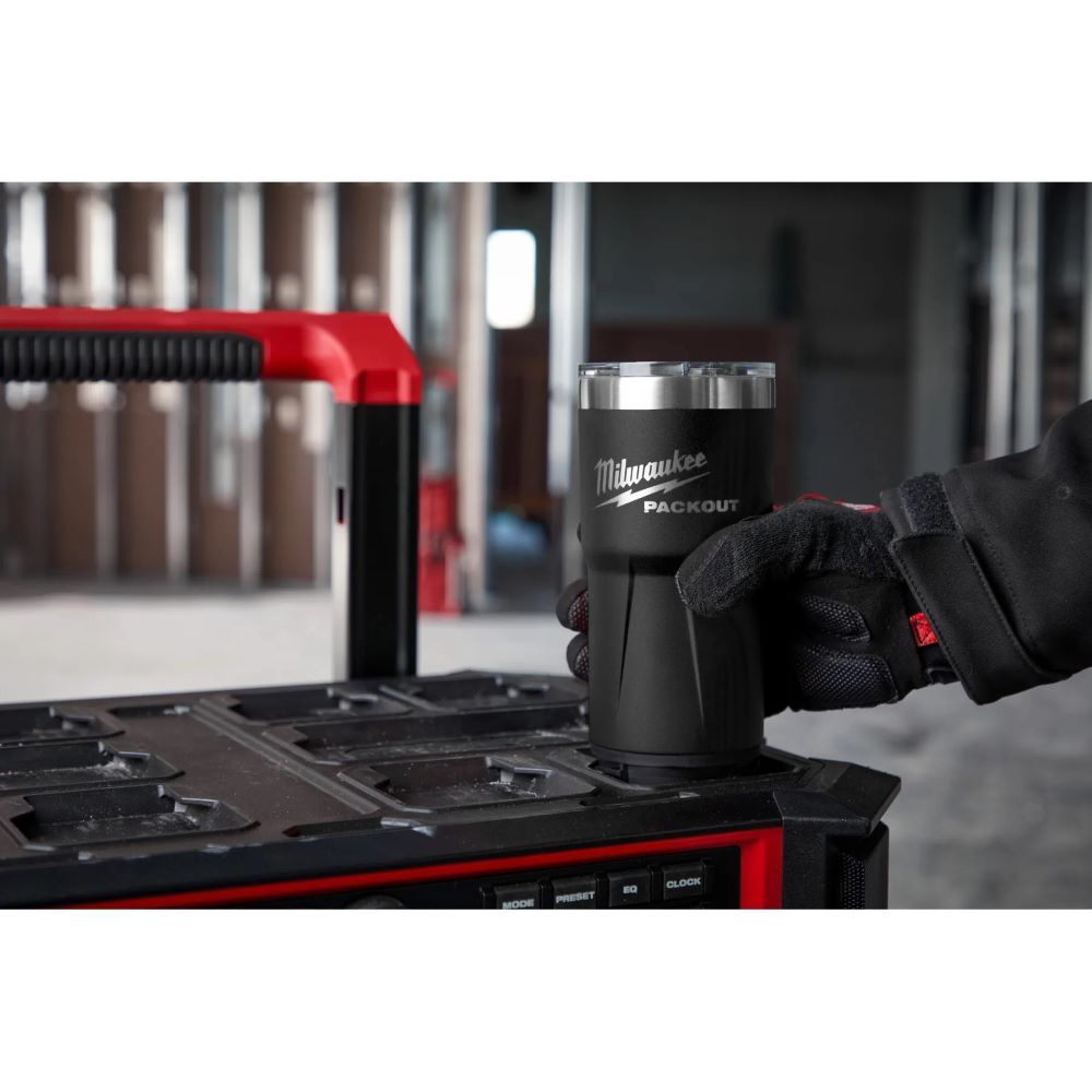 Milwaukee Packout Black Tumbler, 20-Oz