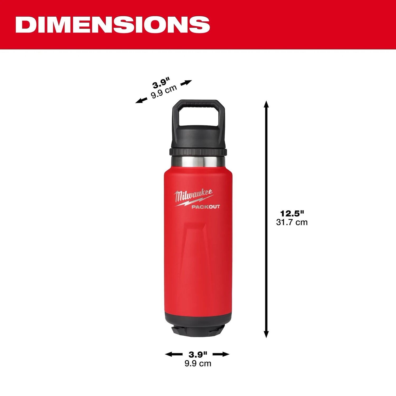 Milwaukee Packout Insulated Bottle With Chug Lid, 36-Oz