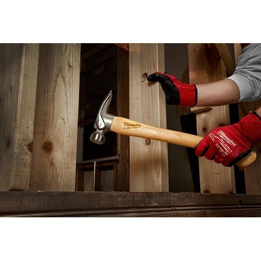 Milwaukee Milled Face Hickory Handle Framing Hammer, 19-Oz