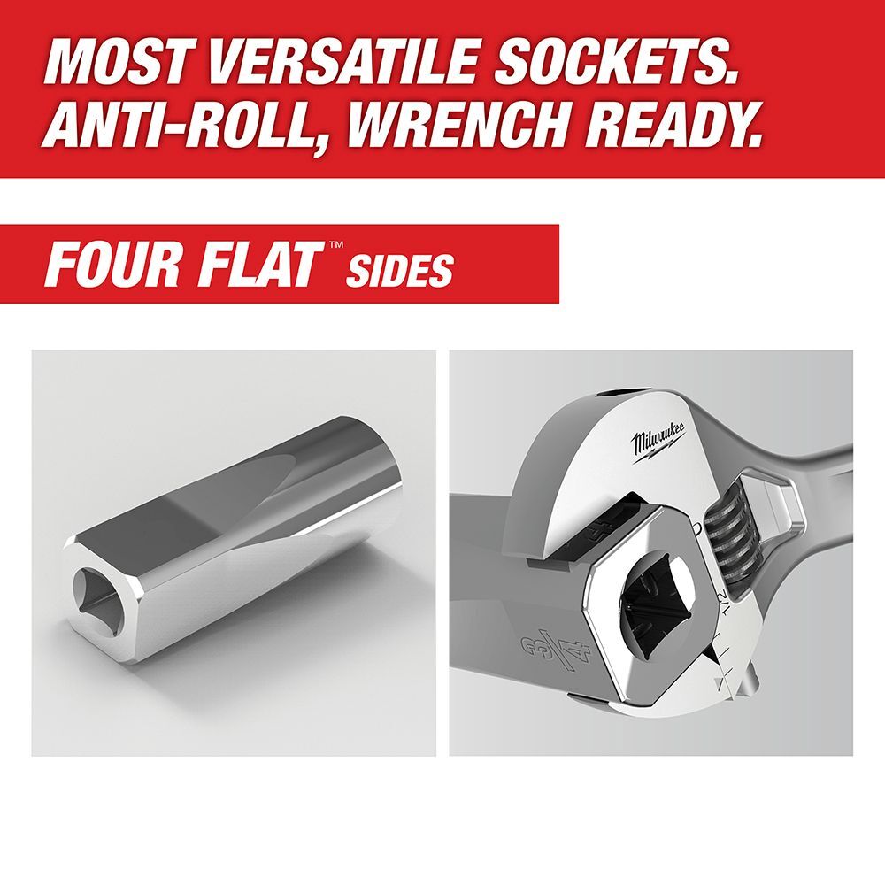 Milwaukee 3/8-In Ratchet & SAE Socket Set with PACKOUT Organizer, 28-Pc