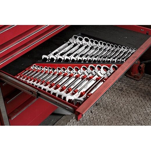 Milwaukee 15-Pc Metric Flex Head Ratcheting Combination Wrench