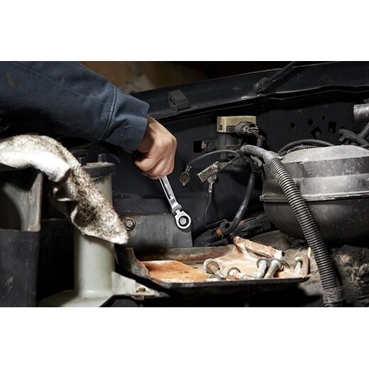 Milwaukee 15-Pc Metric Flex Head Ratcheting Combination Wrench