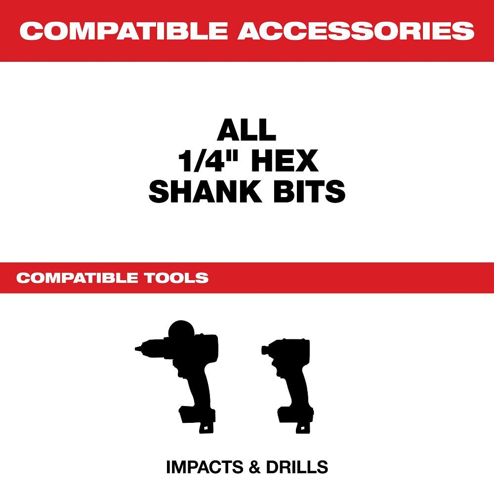 Milwaukee Universal Quik-Lok Extension, 1/4-In x 12-In