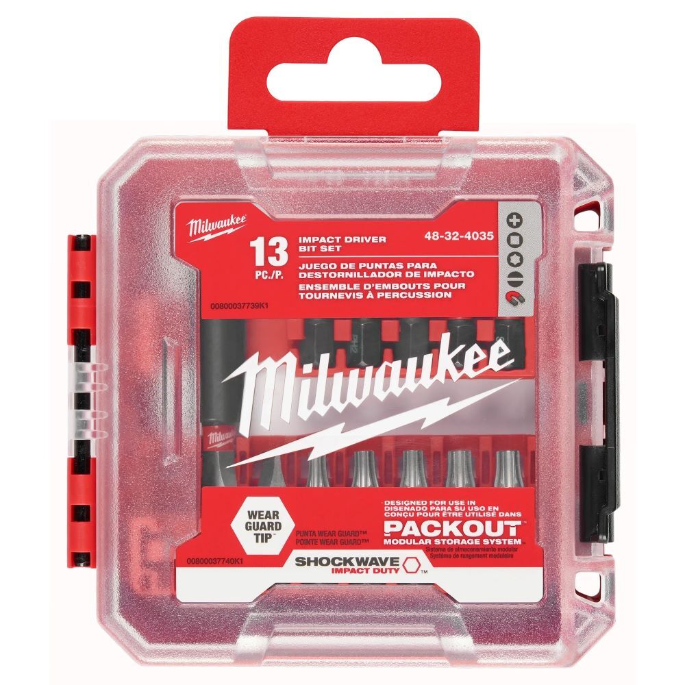 Milwaukee Shockwave Impact Duty Driver Bit Set, 13-Pk