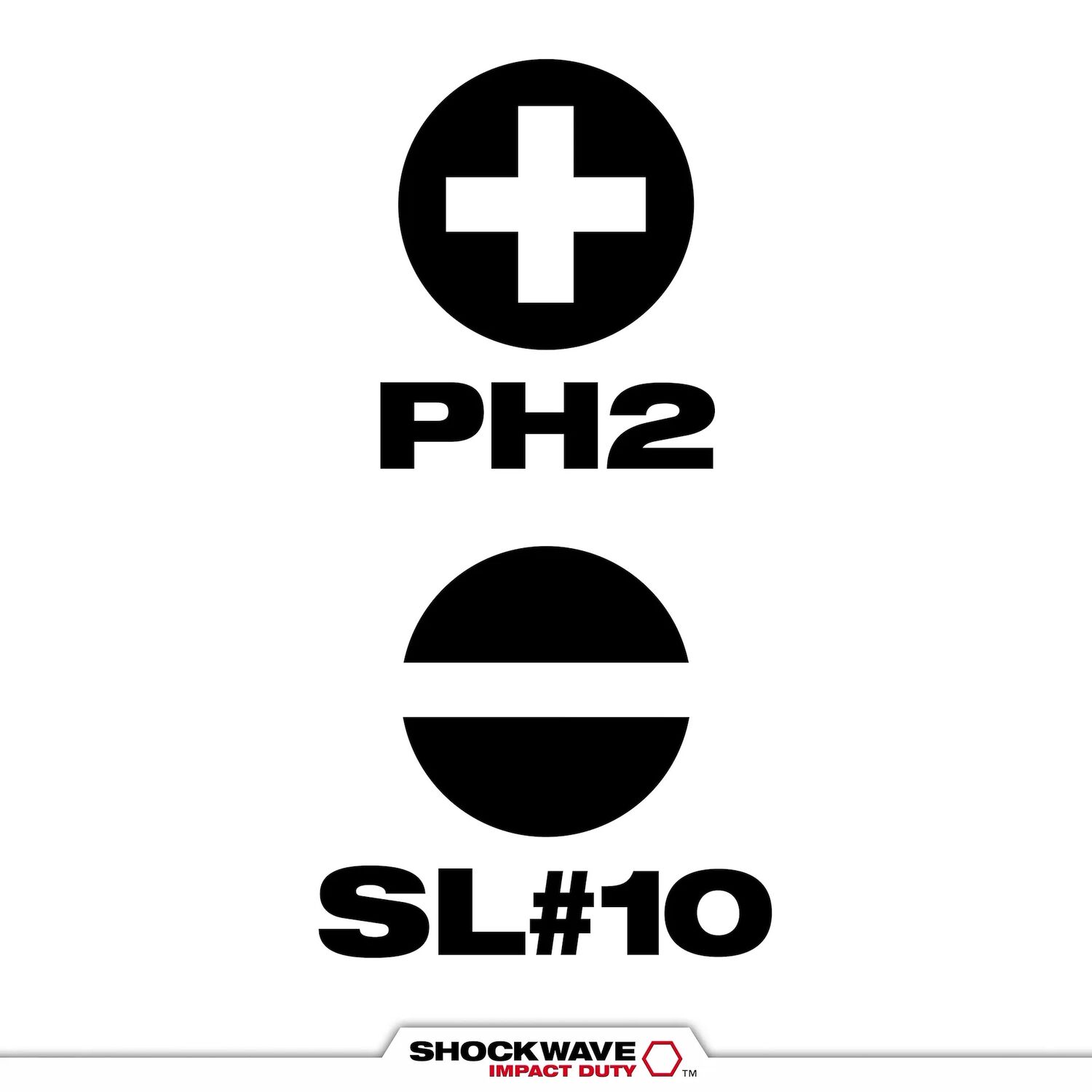 Milwaukee Shockwave #2 Phillips/#10 Slotted Impact Duty Double Ended Bit, 2 3/8-In