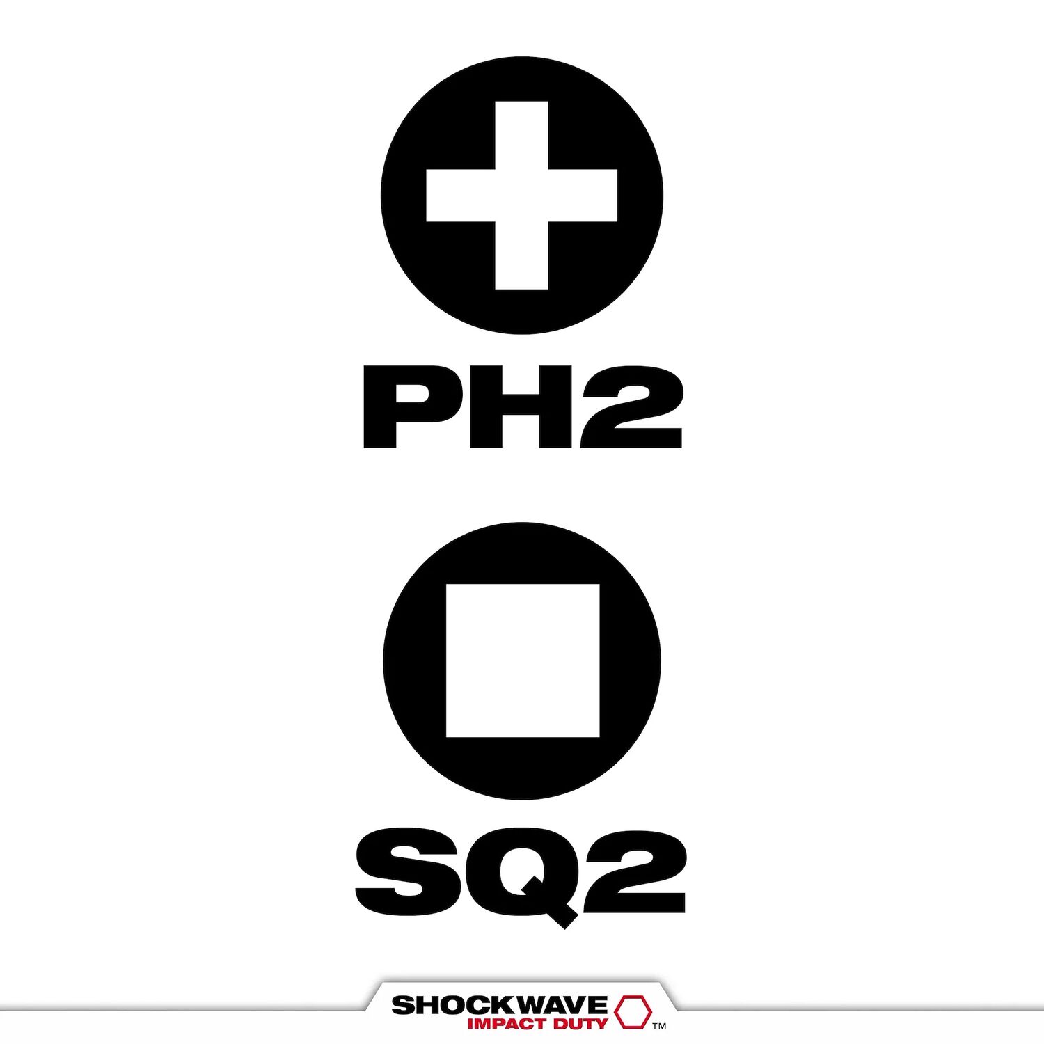 Milwaukee Shockwave #2 Phillips/#2 Square Impact Duty Double Ended Bit, 2 3/8-In