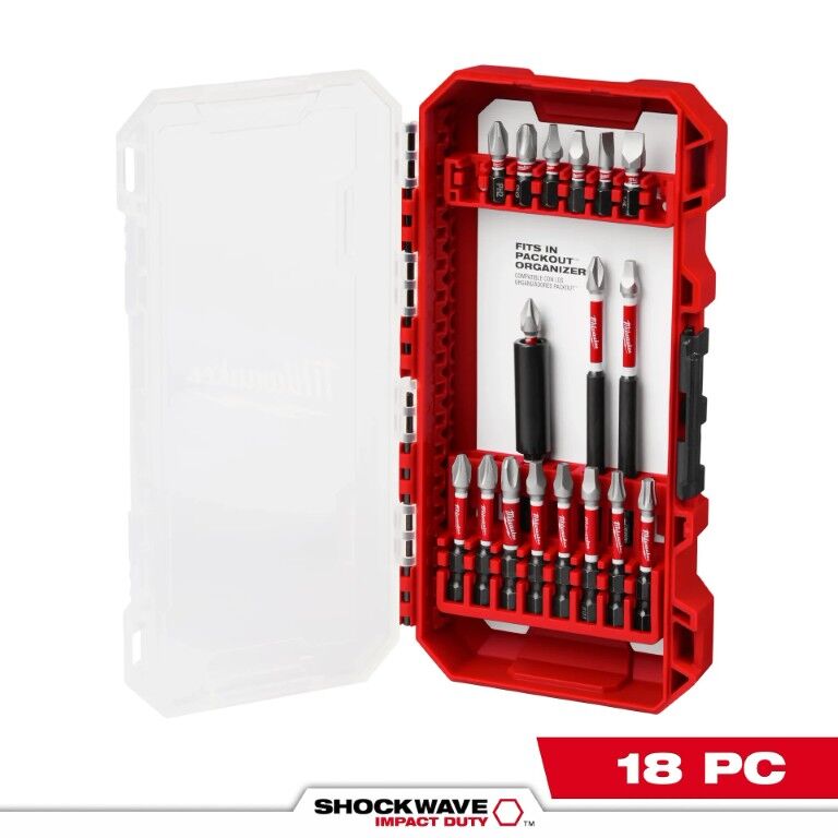 Milwaukee Shockwave Impact Duty Driver Bit Set, 18-Pc