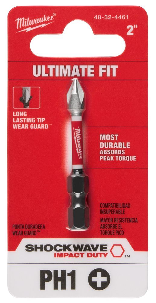 Milwaukee Shockwave Impact #1 Phillips Bit, 2-In
