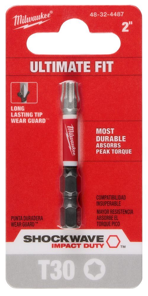 Milwaukee Shockwave Impact T30 Torx Bit, 2-In