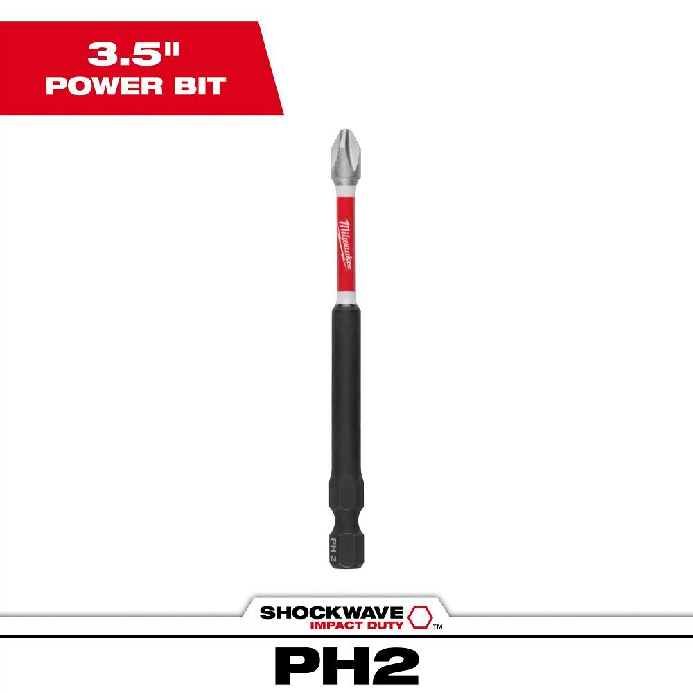 Milwaukee Shockwave Impact #2 Phillips Bit, 3 1/2-In
