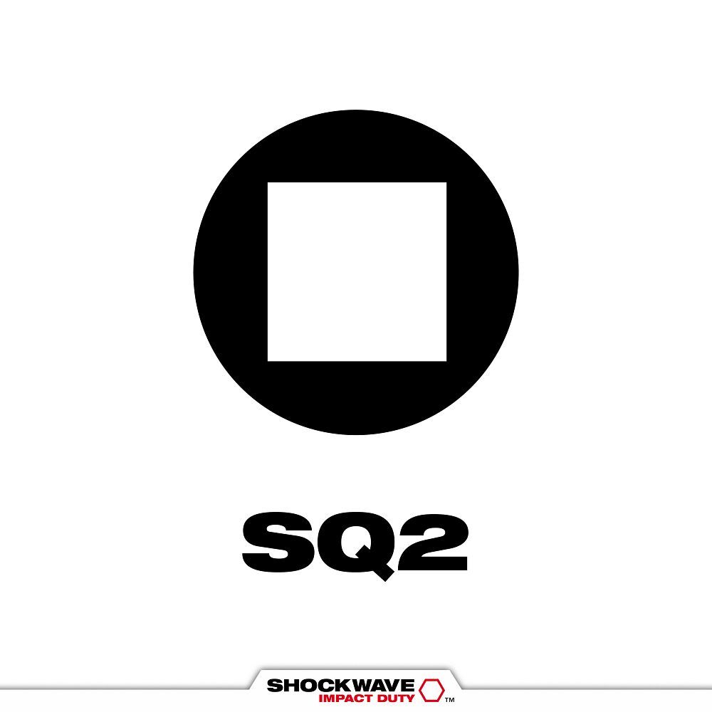 Milwaukee Shockwave Impact #2 Square Bit, 6-In