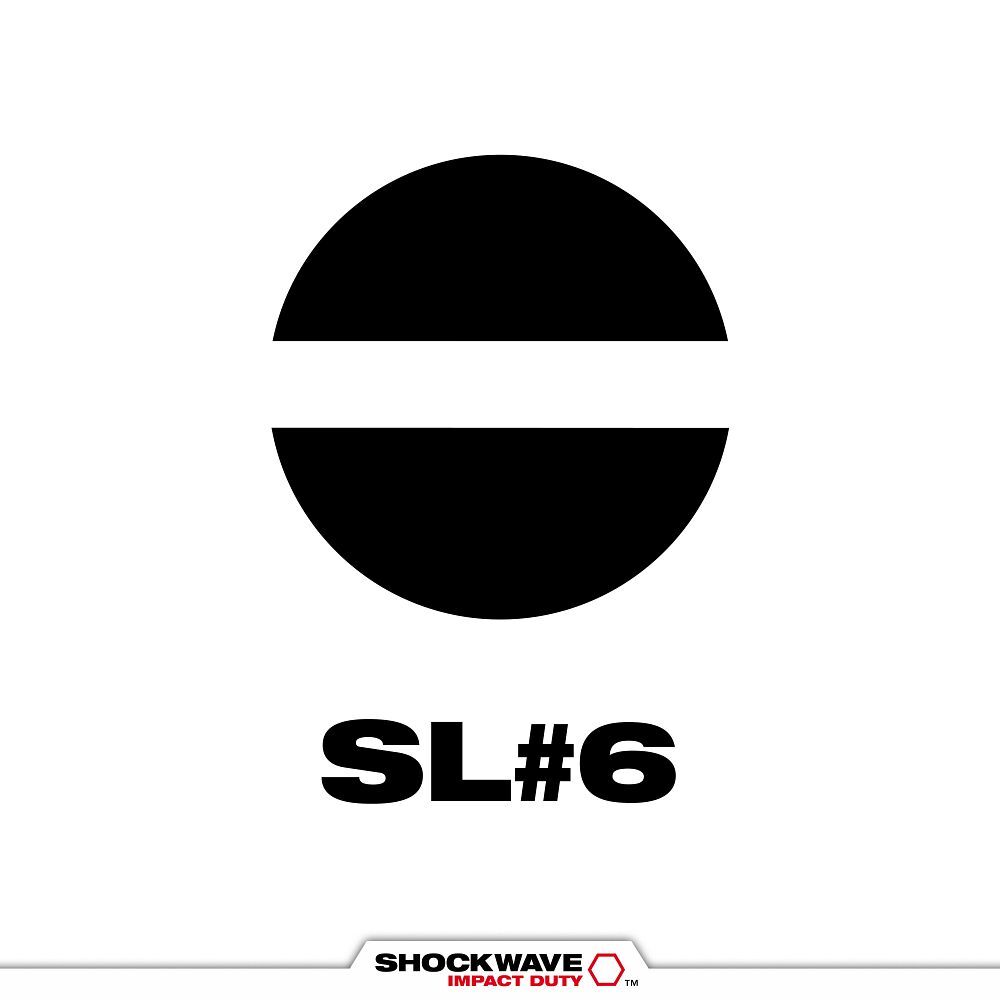 Milwaukee Shockwave Impact #6 Slotted Bit, 2-In