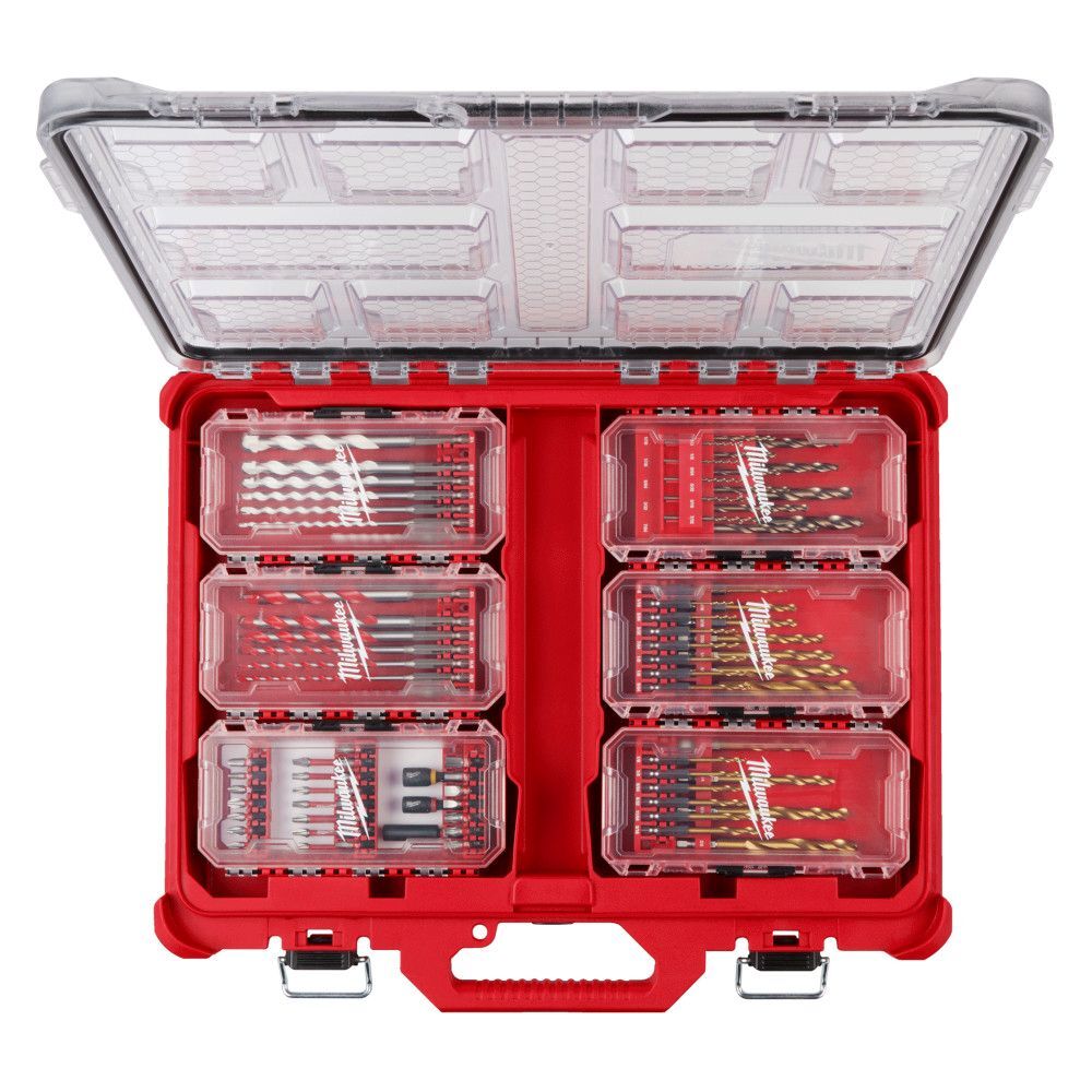 Milwaukee SHOCKWAVE Impact Duty Drill, Drive & Fasten PACKOUT Set, 60-Pc