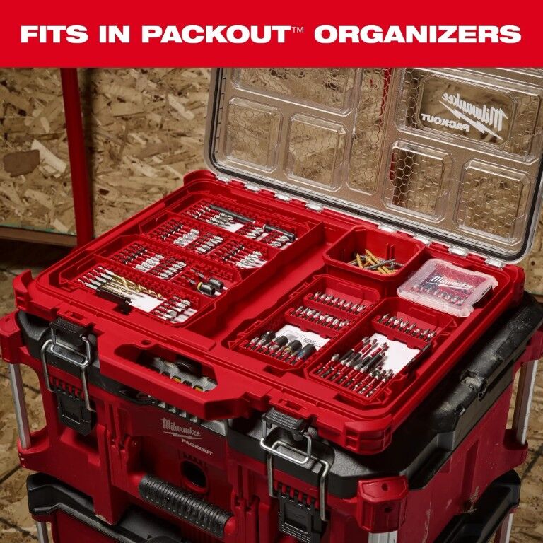 Milwaukee Shockwave Impact Duty Drill, Drive, & Fasten Packout Set, 60-Pc
