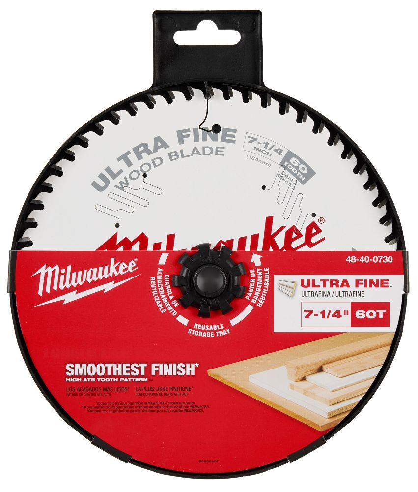 Milwaukee Ultra Fine Finish Circular Saw Blade, 60T, 7 1/4-In