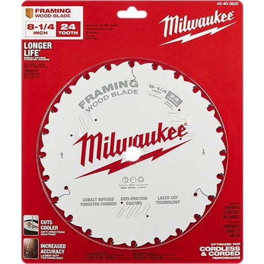 Milwaukee Circular Saw Framing Blade 24T - 8 1/4 in