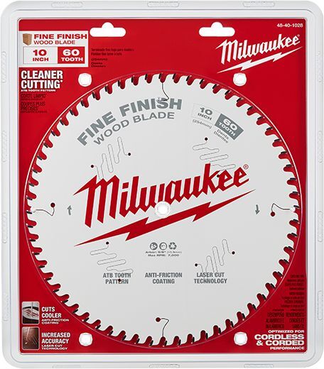 Milwaukee Fine Finish Circular Saw Blade, 60T, 10-In