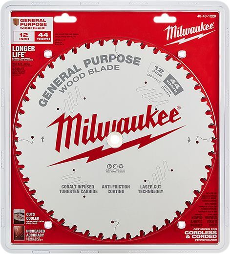 Milwaukee General Purpose Circular Saw Blade, 44T, 12-In