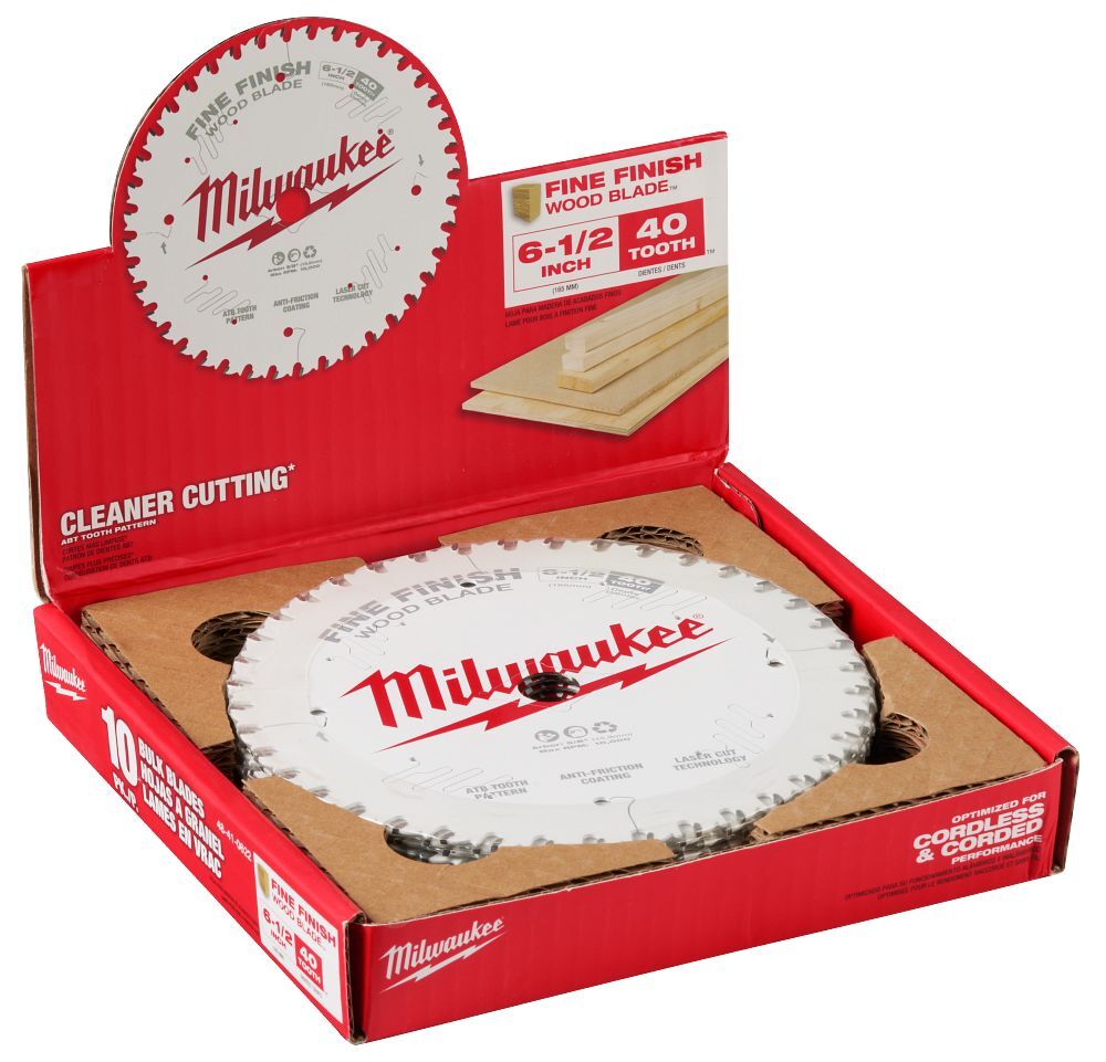 Milwaukee Fine Finish Circular Saw Blade, 40T, 6 1/2-In