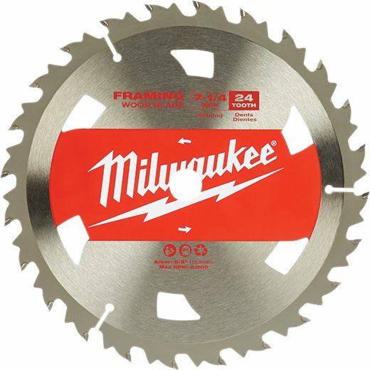 B1461 つゆくさ Milwaukee Circular Saw Bas Framing Blade 24T - 7 1/4 in