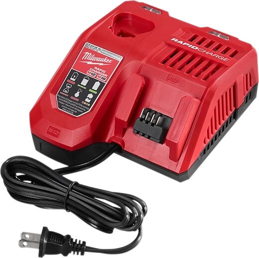 Milwaukee M18 Red Lithium High Output HD12.0 Battery With Rapid Charger, 12-Ah
