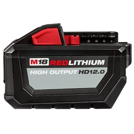 Milwaukee M18 Red Lithium High Output HD12.0 Battery With Rapid Charger, 12-Ah