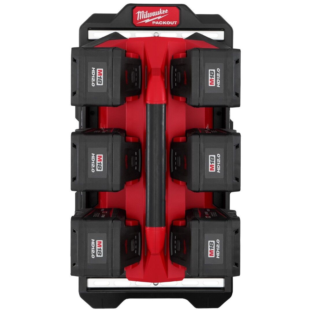 Milwaukee M18 Six Bay Rapid Charger with PACKOUT Compatibility