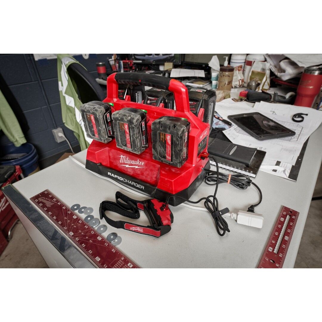 Milwaukee M18 Six Bay Rapid Charger with PACKOUT Compatibility
