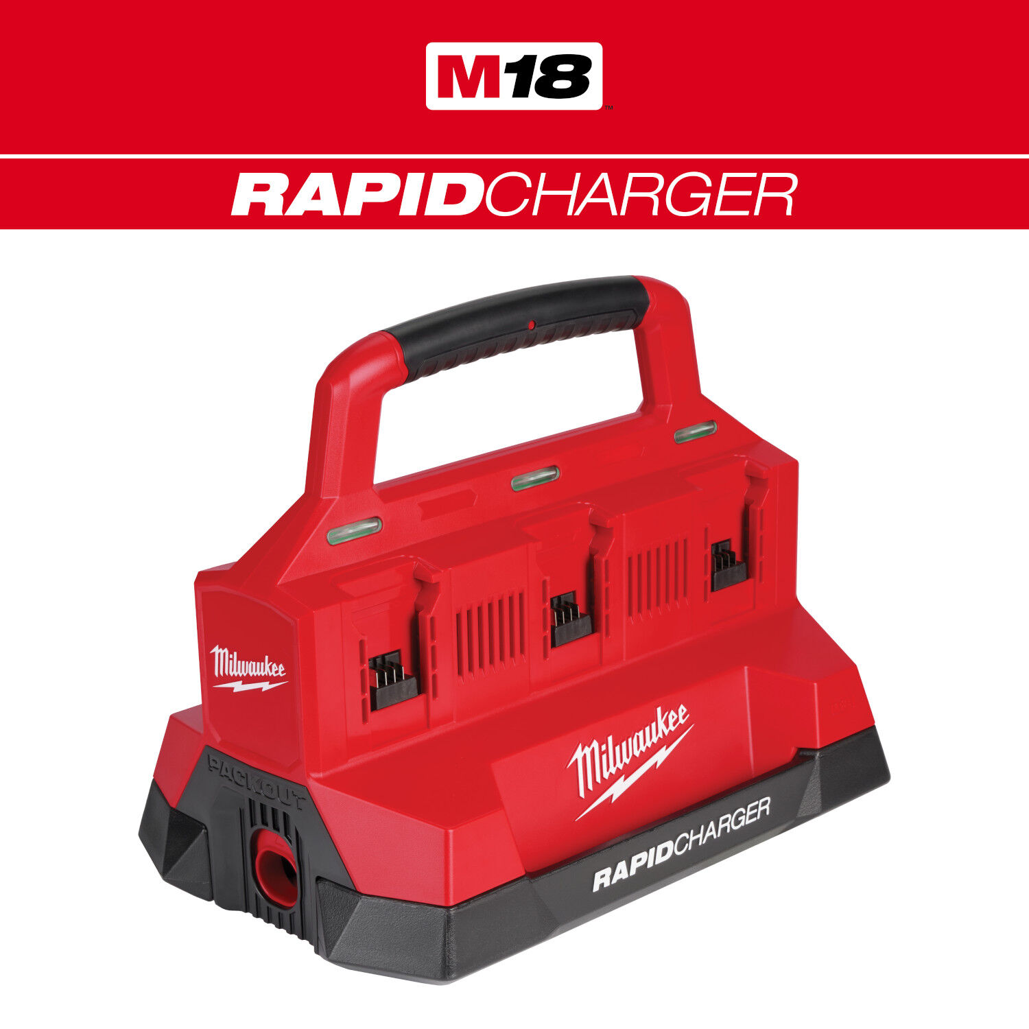 Milwaukee M18 Six Bay Rapid Charger with PACKOUT Compatibility