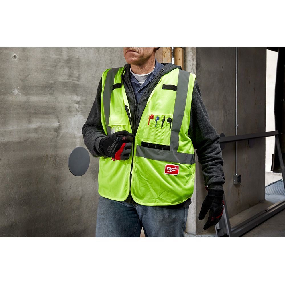 Milwaukee Class 2 High Visibility Yellow Safety Vest