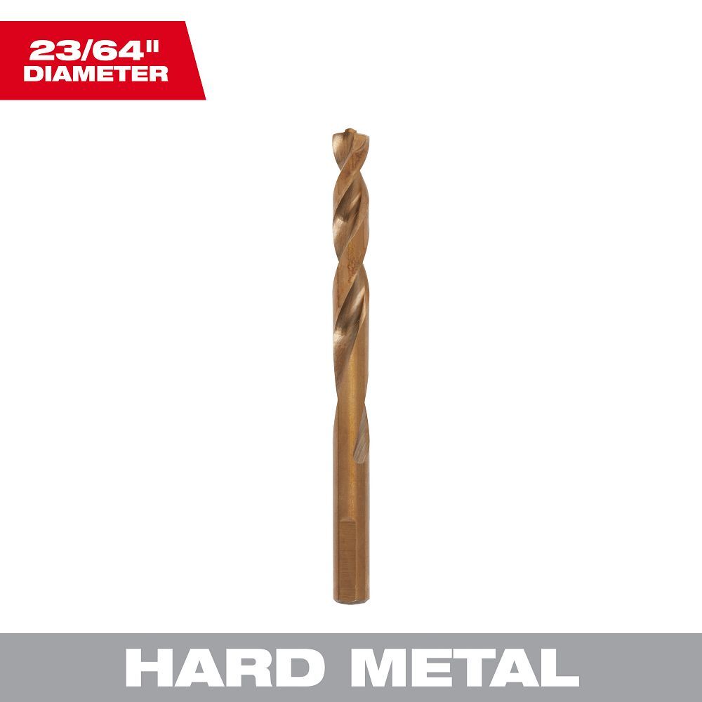 Milwaukee Red Helix Cobalt Drill Bit, 23/64-In
