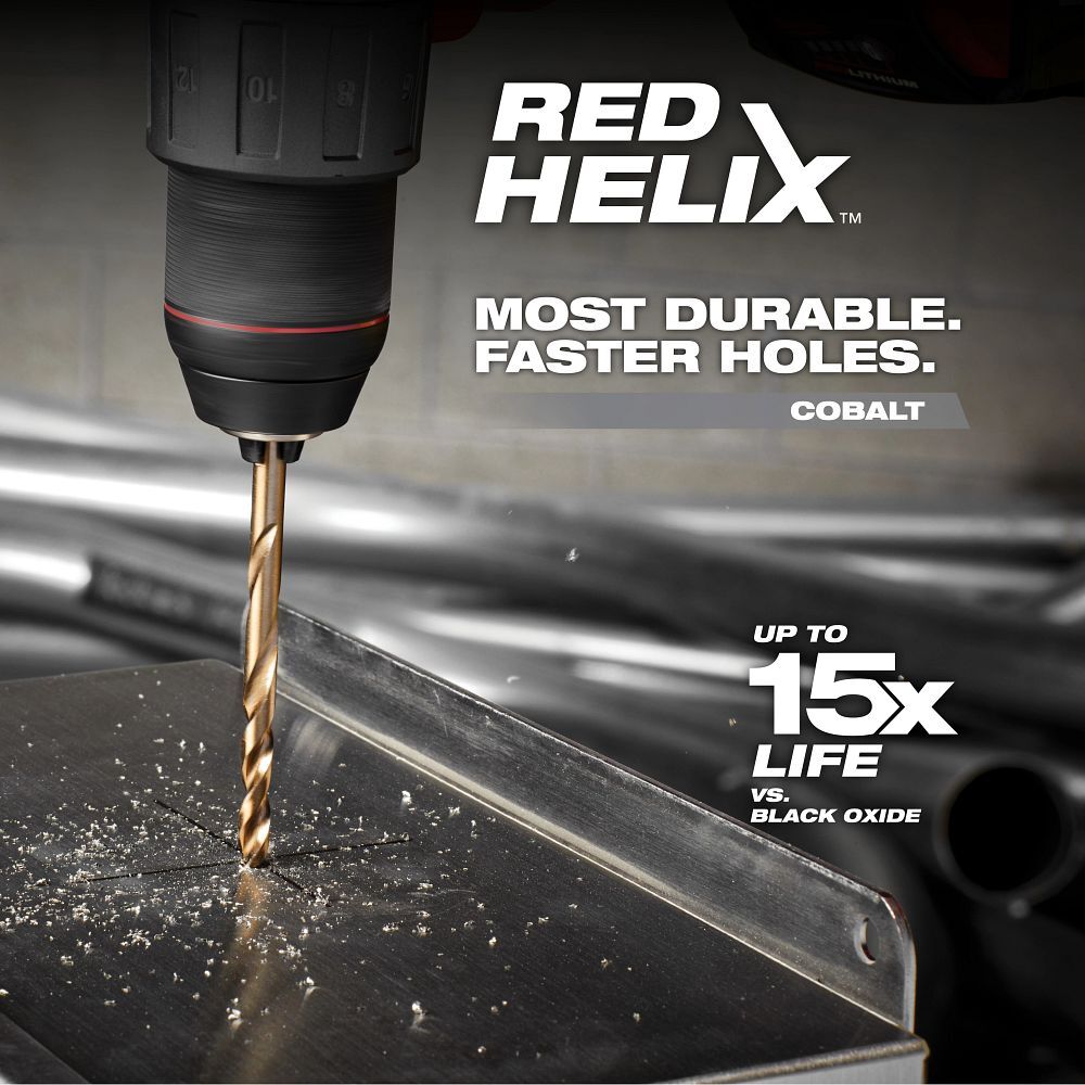 Milwaukee Red Helix Cobalt Drill Bit, 1/2-In