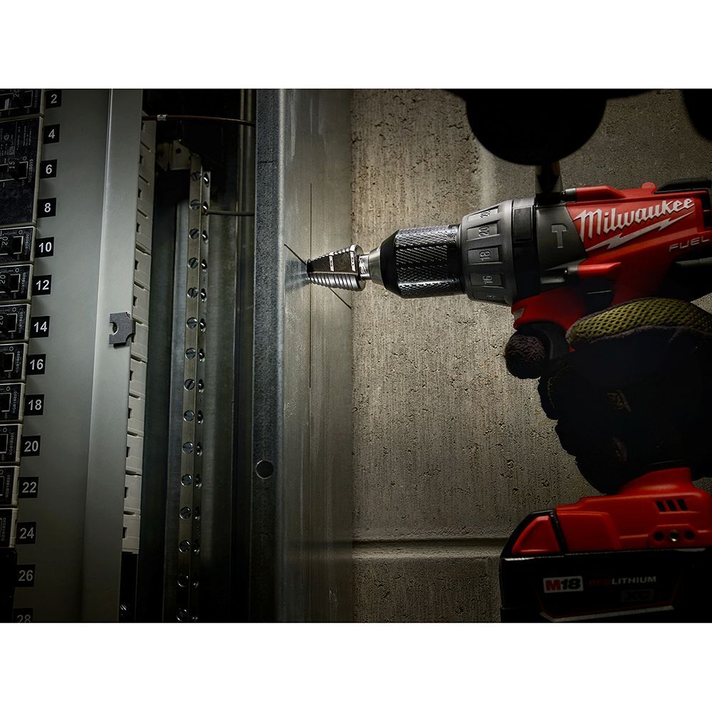 Milwaukee #4 Step Drill Bit, 3/16-In - 7/8-In by 1/16-In